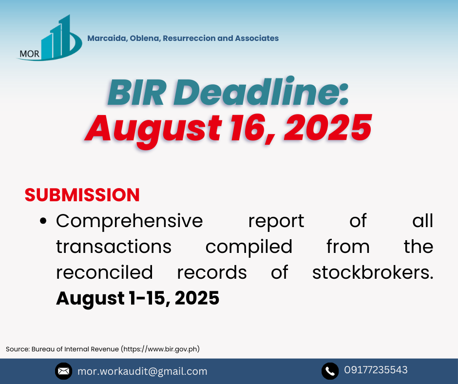 BIR eFPS Filing Reminders - July 2025 Withholding Taxes